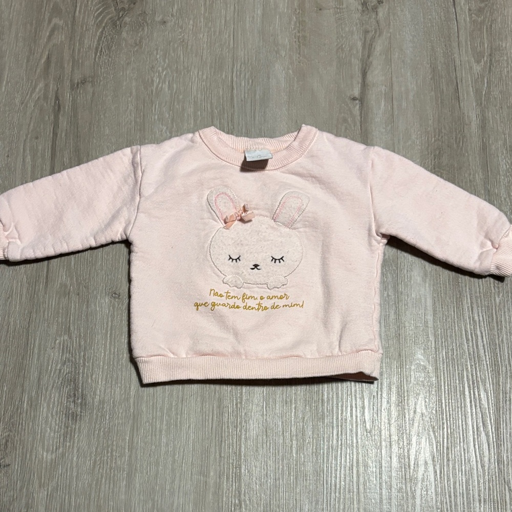 Charming Pink Bunny Kids Hoodie
